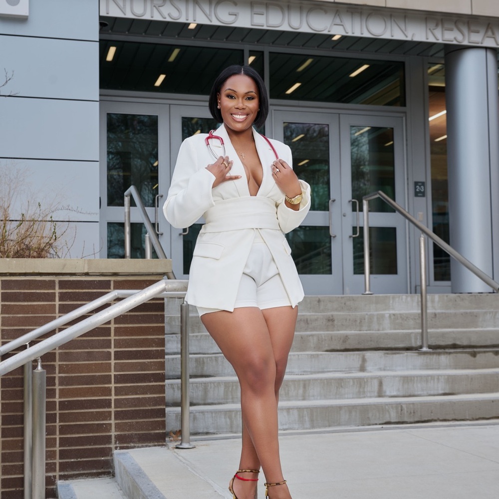 Elegant White Blazer and Shorts Set